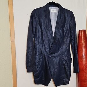 Girdear Navy Textured Blazer